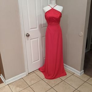 Red evening gown